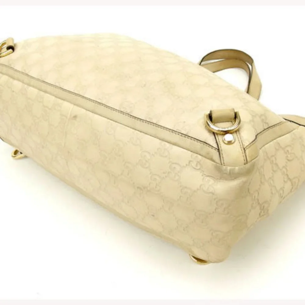 Gucci Tote bag Guccissima White Woman Authentic Used Y1032 - Picture 3 of 6